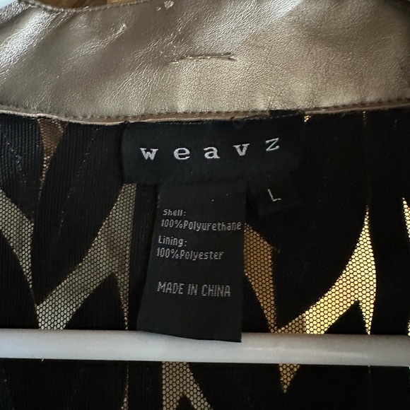 Weavz Black and Cream Leaf Pattern Blazer - Picture 3 of 4